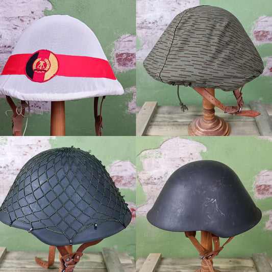 Issued East German DDR M56/76 Helmet + 3 Covers