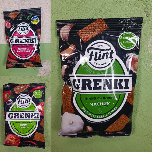 Flint Grenki Ukrainian Rye Bread Crouton snacks