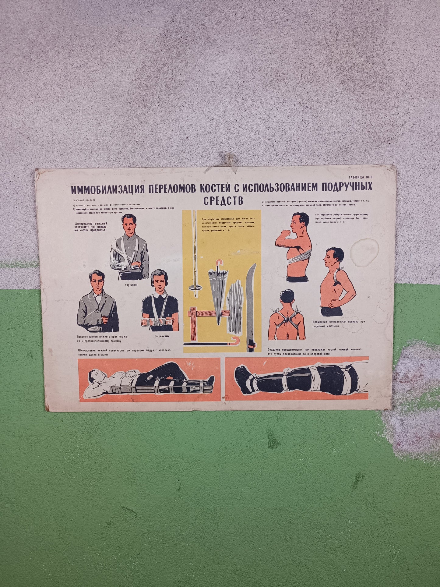 Double Sided Medical Poster. "Косыночрая Повязка/ Bandaging"