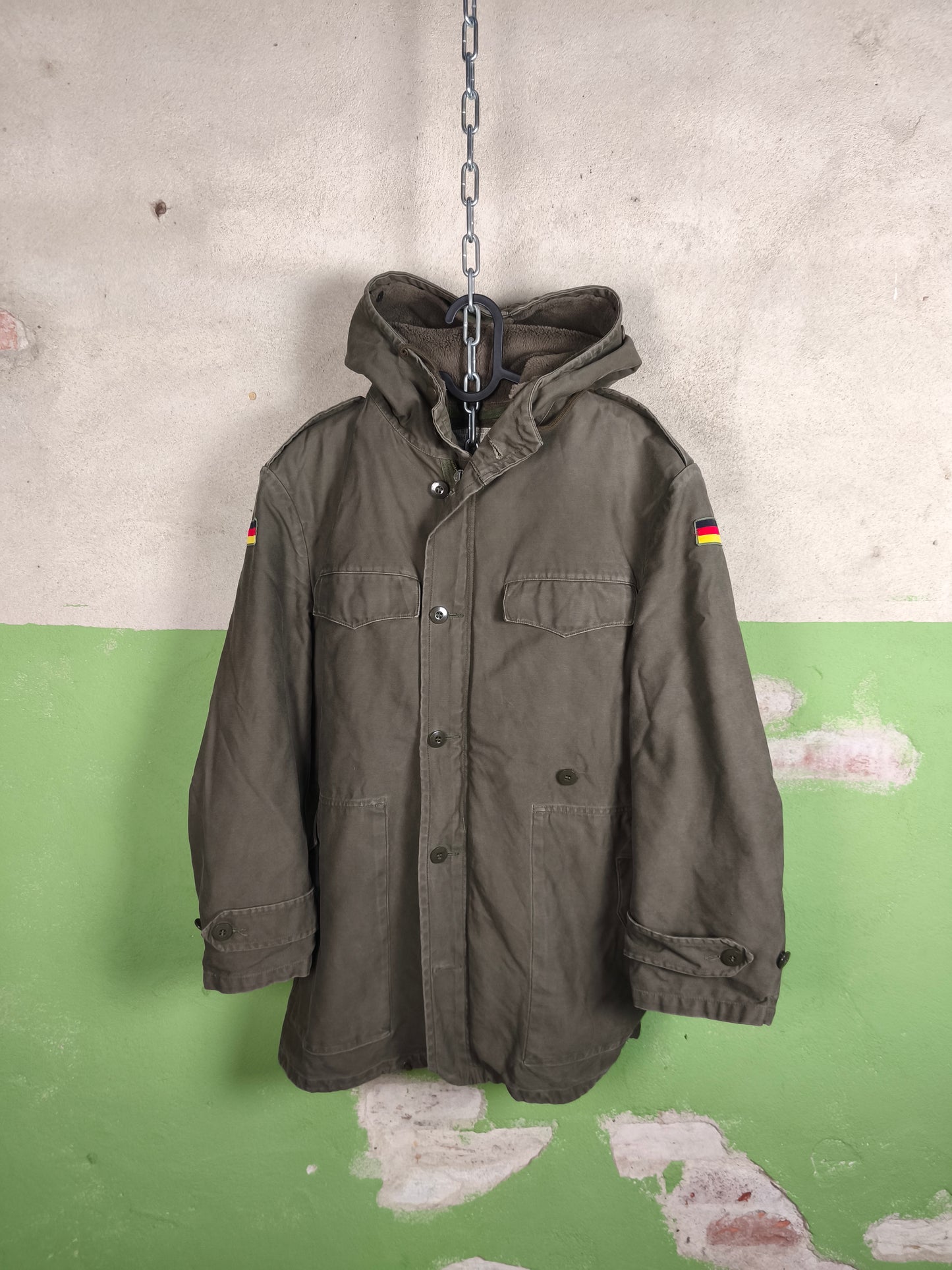 1989 German Bundeswehr Moleskin Winter Parka+ Liner Gr.1