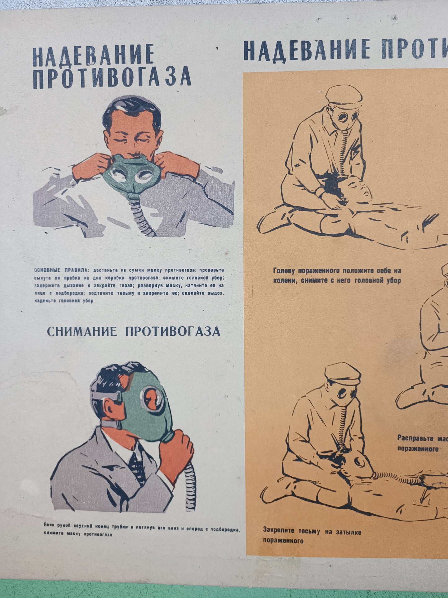 Double Sided Medical Poster. "Индивидуальные Средства Защиты Дыхательных Путей