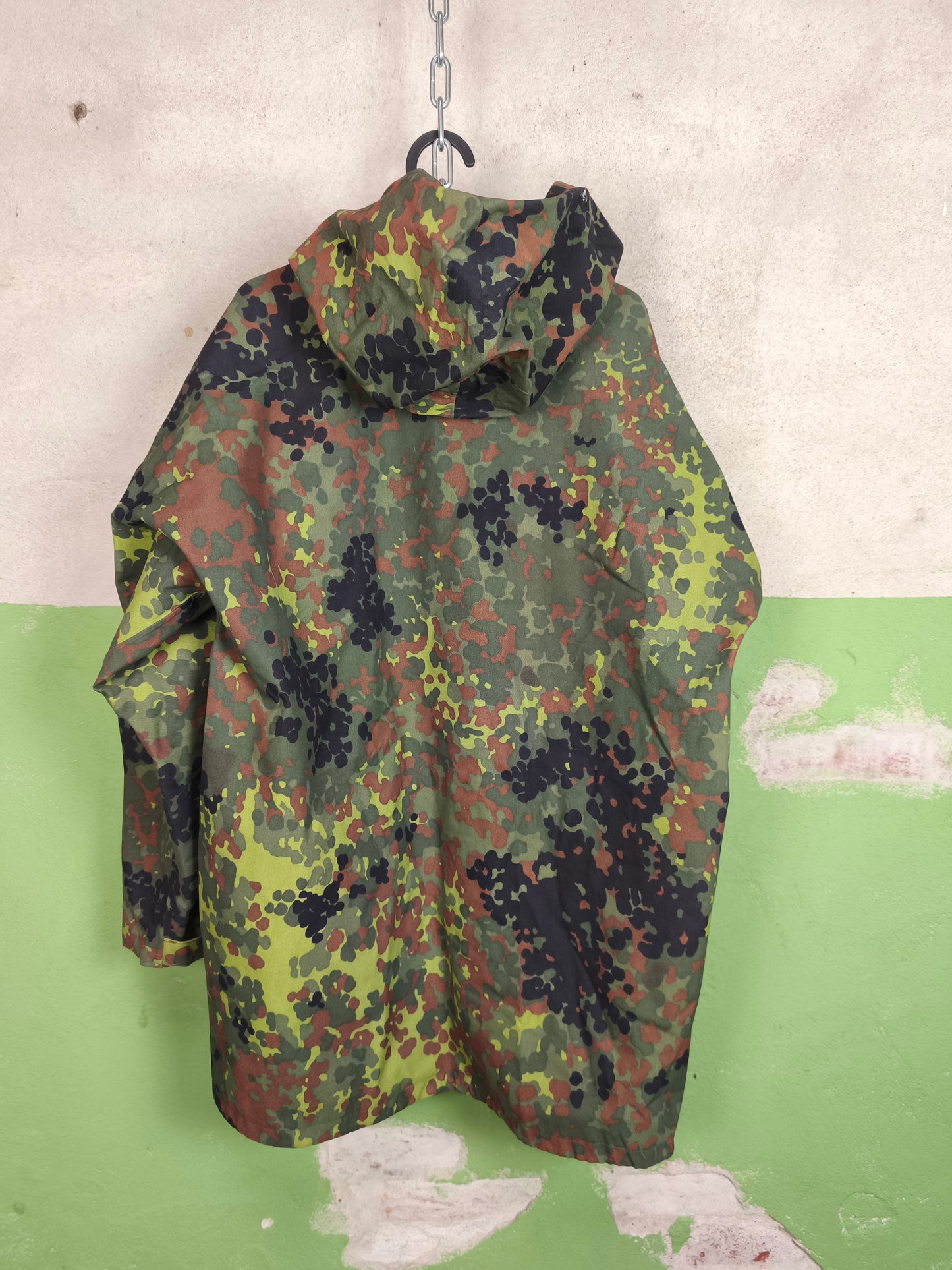 1994 German Bundeswehr Flecktarn Rain Jacket Top layer Jacket  M-L