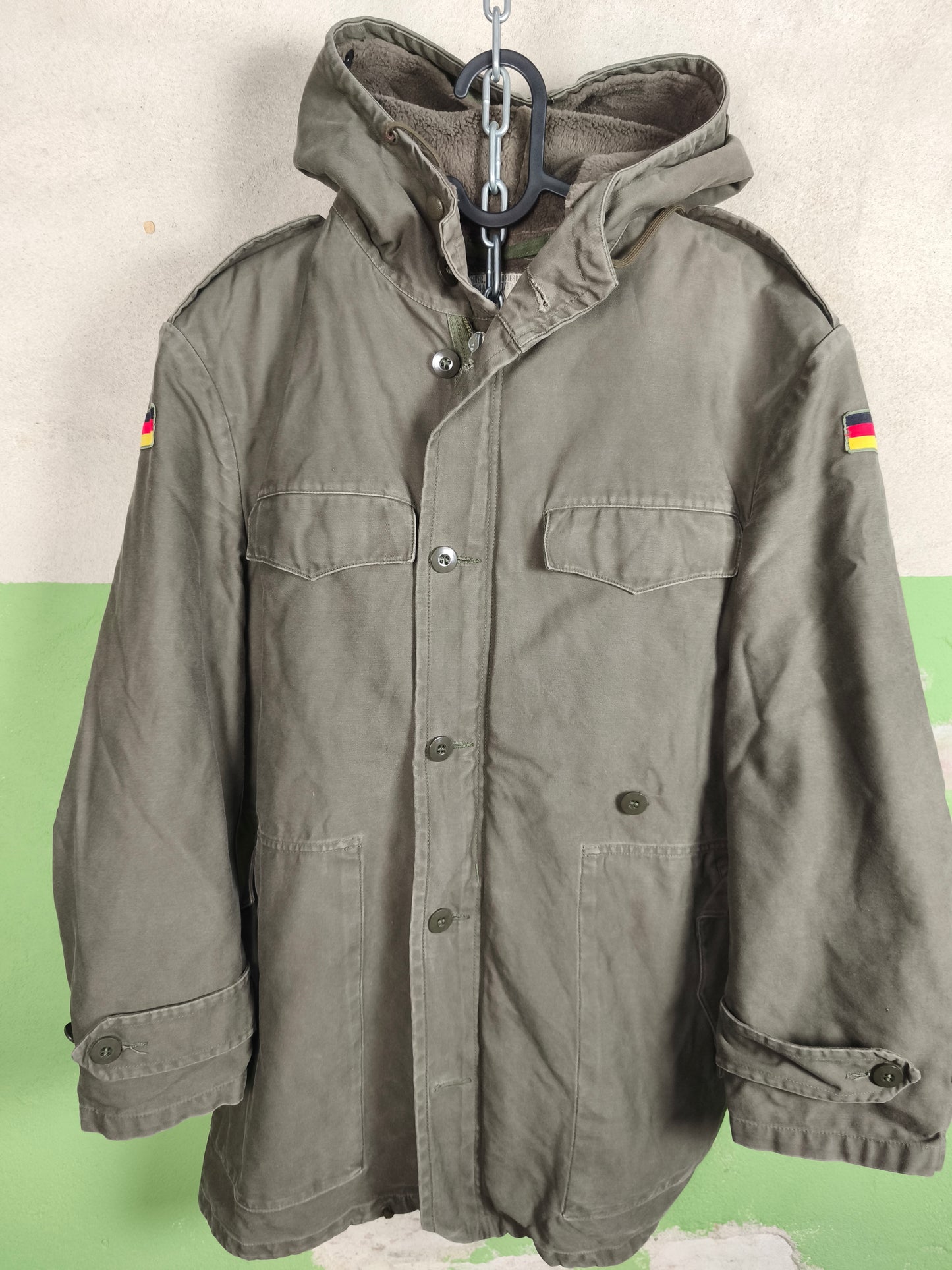 1989 German Bundeswehr Moleskin Winter Parka+ Liner Gr.1