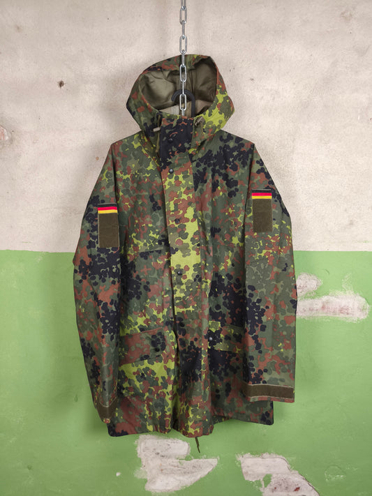 1994 German Bundeswehr Flecktarn Rain Jacket Top layer Jacket  M-L