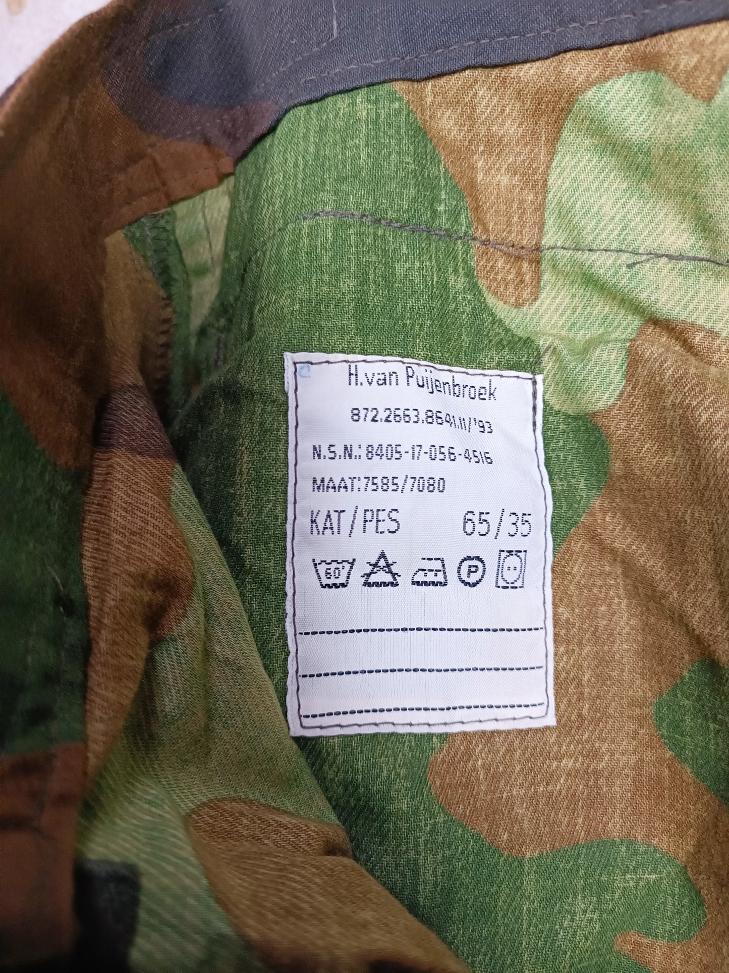 Dutch Jungle Field pants (issued) S-M