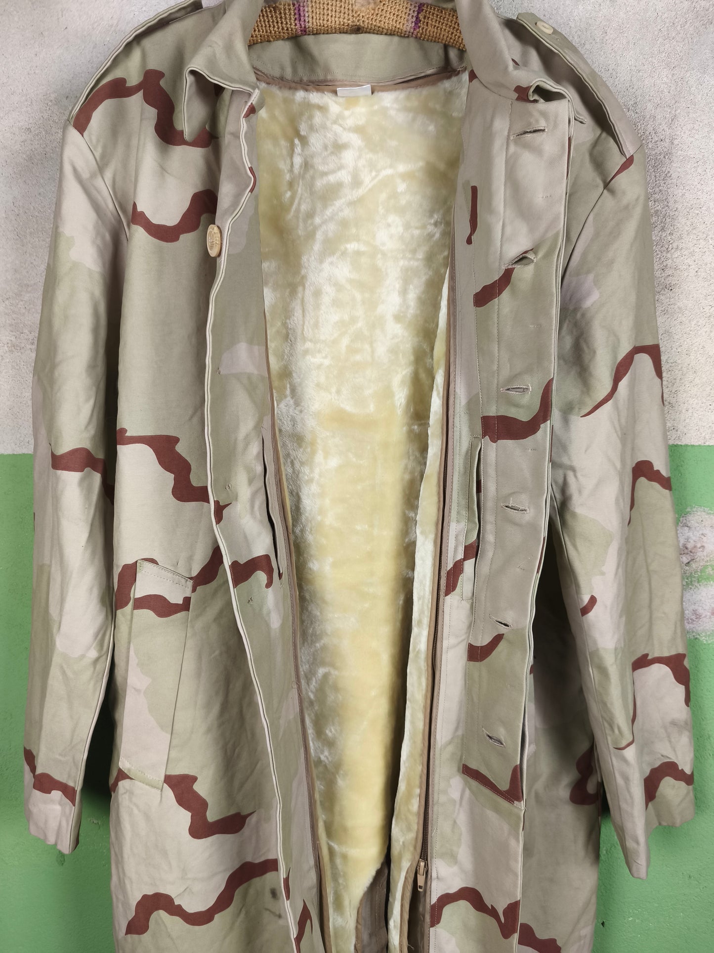 Saudi Arabia tricolor DCU Trenchcoat + Faux Fur Liner