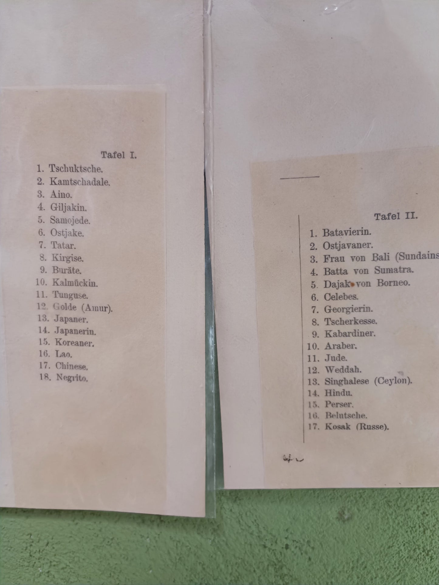 German 1904: Asiatische Völker I + II. Asian races.