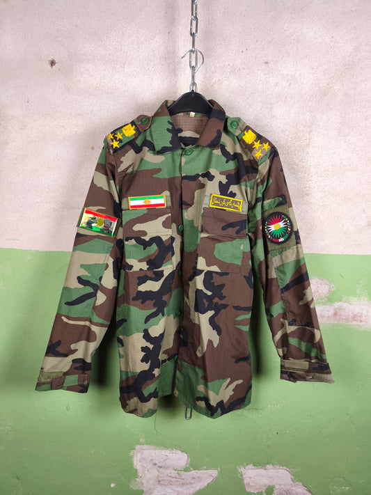 Kurdish M65 Woodland Patched Battle Dress Jacket