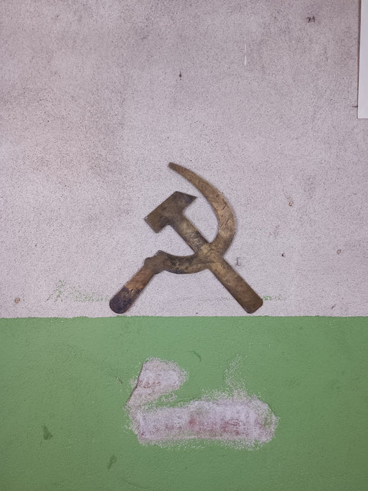 CCCP Bronze hammer and sickle plaque